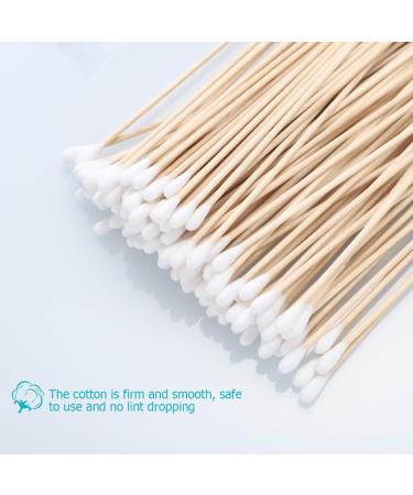 100 Pcs Cotton Swabs - Long Wooden Handle Medical Ear Cleaning & Wound Care Buds - Buy Online on GoSupps.com