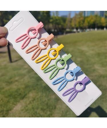 12 PCS Matte Rabbit Hair Clips - Non Slip Alligator Barrettes for Thick Hair | Colorful Accessories for Birthday, Christmas, Valentines Day - Buy Online on GoSupps.com