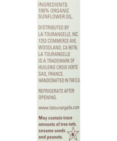 La Tourangelle Organic High Oleic Sunflower Oil - 16.9 Fl Oz - Non-GMO, Chemical-Free Neutral Oil for Cooking and Skin Care - Buy Online on GoSupps.com