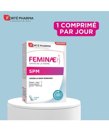 Fort Pharma - Feminae SPM Femme - Complement alimentaire syndrome premenstruel fatigue bien etre femme - Safran Vitamine C Magnesium Camomille Vitamine B6 Fenouil - 30 g lules 1/jour - Buy Online on GoSupps.com