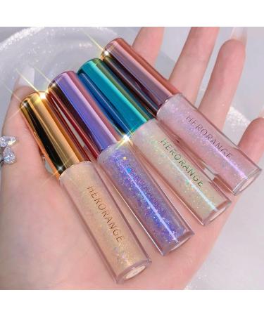 4-part liquid eyelash set crystal diamond high-gloss fluid liner shimmer glitter highlight metallic liquid shadows quick-drying sequet-perplgloss-eye-up cosmetics set b - Buy Online on GoSupps.com