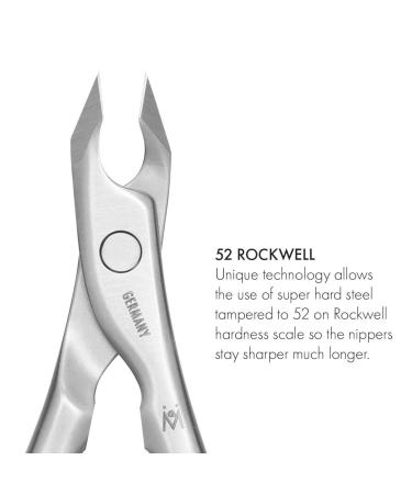 GERMANIKURE Tapered Cuticle Trimmer - 3/4 Jaw Nipper - Made in Germany with FINOX Stainless Steel - Sharp Cuticle Remover in Leather Case - Manicure Tool (7mm) - Buy Online on GoSupps.com