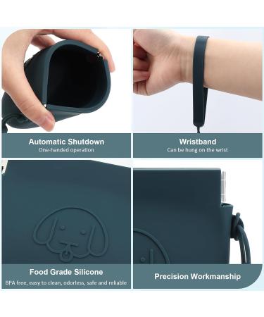 Silicone Dog Treat Pouch with Clicker - Dark Green | Pet Training Bag for Dog & Cat | Pocket Size, Easy to Clean & Odorless - Buy Online on GoSupps.com