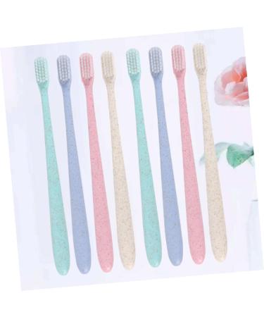 Frcolor Vegan Organic Manual Toothbrush Set - 4 Boxes of 8 with Caps | Travel & Camping Friendly Hanging Design - Buy Online on GoSupps.com