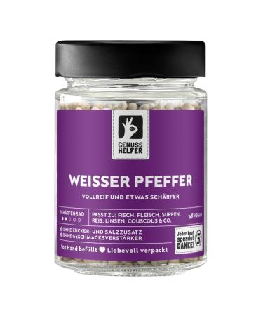 Bremer Gew rzhandel white pepper whole intense spiciness light peppercorns for cooking for the pepper mill 100g in a glass jar 100 g
