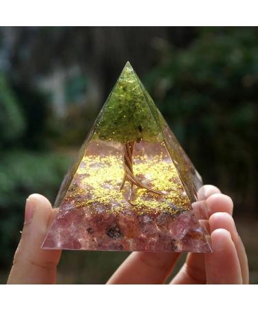 milochic Handmade Orgonite Pyramid Healing Chakra Reiki Meditation Crystal Stone Positive Energy Generator Orgone Accumulator Gathering Fortune for Home Decorative Craft Gift(5cm) - Buy Online on GoSupps.com