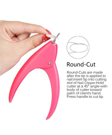 Dr.nail Acrylic Nail Clipper - Professional False Nails Cutter and Trimmer - Pink - Buy Online on GoSupps.com