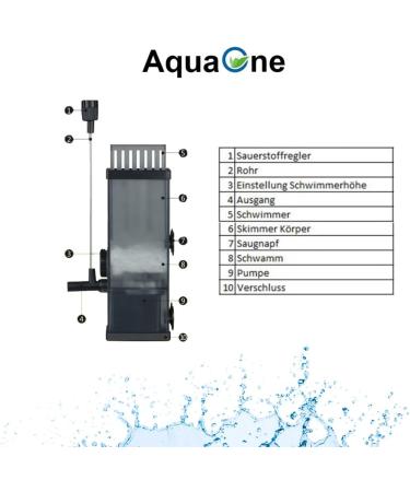 Aquaone JY 03 Aquarium Surface Skimmer with Pump | 300 L/H Filter | Nano Aquarium Accessories - Buy Online on GoSupps.com
