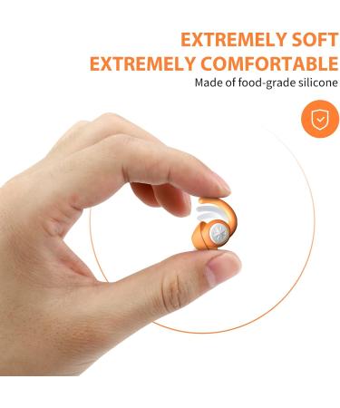 BUENSUENO Noise Cancelling Ear Plugs for Sleeping - 2 Pairs Reusable Silicone Earplugs with Travel Case - HM Orange - Buy Online on GoSupps.com