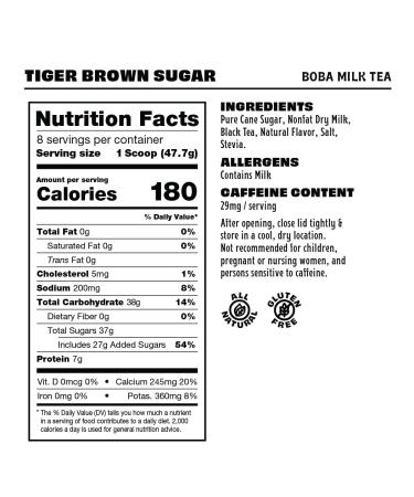 Madrinas Tiger Brown Sugar Boba Milk Tea - 13.5oz (8 Servings) | Buy Internationally | Premium Flavor Quality - Buy Online on GoSupps.com