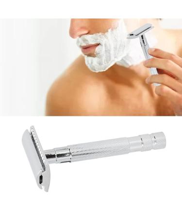 Premium Safety Razor - Durable Non-Slip Shaving Razor for Home Travel & Hotels (Silver) - Buy Online on GoSupps.com