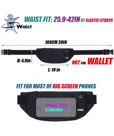 USHAKE Ultra Light Bounce Free Running Belt for Men and Women - Black - Buy Online on GoSupps.com