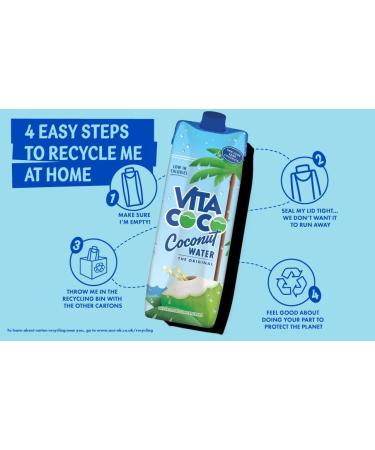 Vita Coco Pure Coconut Water 1L x 6 | Electrolyte-Rich | Hydrate Naturally | Sustainably Sourced | Zero Artificial Additives | Authentic Coconut Water | Refreshing Baverage - Buy Online on GoSupps.com