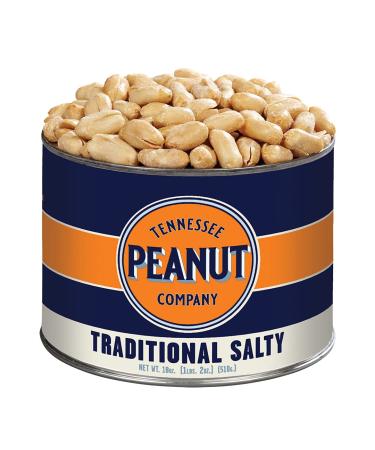 Traditional Salted Peanuts - Tennessee Peanut Company - 18oz Can of Extra Large Roasted Salty Peanuts Salted 18oz