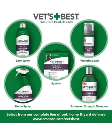 Vet's Best Cat Flea & Tick Spot-On | Natural Treatment & Prevention | 4 Applications - Buy Online on GoSupps.com