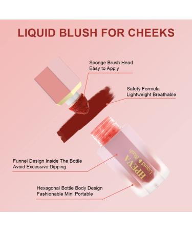 Matte Liquid Blush for Cheeks - Long-Lasting Hypoallergenic Formula in Lucky (03) Shade - Ideal for Mature and Dark Skin Tones - Buy Online on GoSupps.com