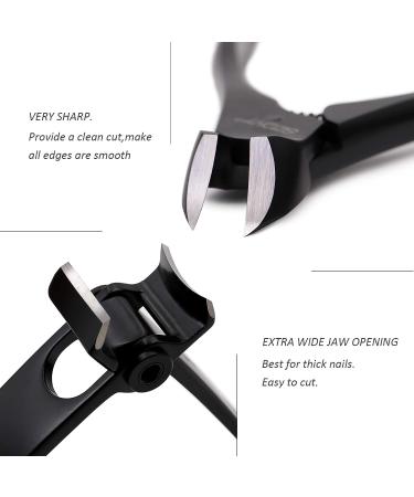 SZQHT Professional Toe Nail Clippers - Cuticle for Ingrown Fingernails - Manicure & Pedicure Kit for Elder - Thick Nails Care - Buy Online on GoSupps.com