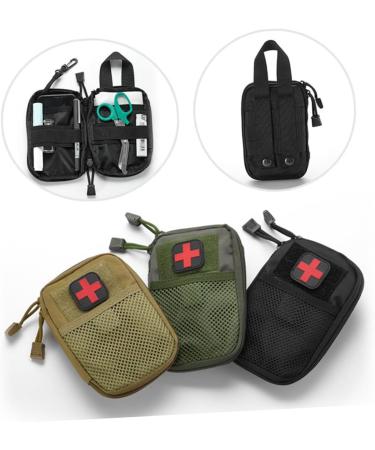 Clispeed 3ST Emergency Pocket Survival Bag - Empty First Aid & Medication Storage (3pcs) - Travel Medical Care Bag 17x11cm in Army Green - Buy Online on GoSupps.com