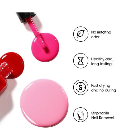 Gellen Nail Polish Set - 6 Wine Red Burgundy Hot Pink Color Gel Nail Polish Quick Dry Nail Polish Air Dry Nail Polish Nail Art Designs DIY Home Gel Manicure Set Love Galore - Buy Online on GoSupps.com