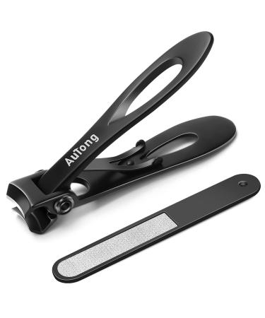 Nail Clippers Set for Extra Thick Nails 16.5mm Wide Jaw Opening Fingernail Clippers Stainless Steel Toenail Clippers Set with Nail File Large Sharp Nail Cutter Kit for Men Women and Elderly
