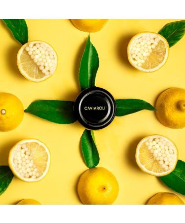 Lemon Gourmet Pearls for Dressing or Decoration Pot 50g Spheres of lemon juice in their liquid interior explode in your mouth - Buy Online on GoSupps.com