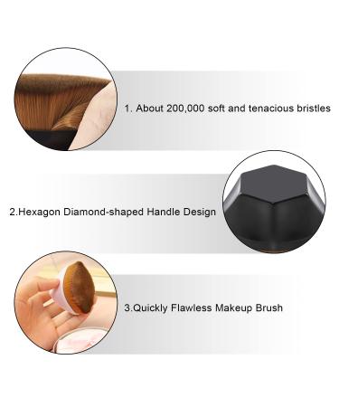 QiBusLeen Kabuki Foundation Makeup Brush - Large Body Brush for Blending Liquid Makeup, Cream, and Powder Cosmetics with Portable Case (Black) - Buy Online on GoSupps.com