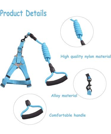 Woyous Adjustable 2-Part Animal Dishes Set for Small Pets - Pink & Blue - Ideal for Pigs Dogs and Rabbits - Perfect for Walking & Playing - Buy Online on GoSupps.com