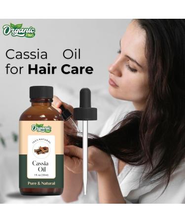 Organic Zing Cassia (Cinnamomum Cassia) Oil | Pure & Natural Essential Oil for Hair Care Massage Aroma & Diffuser - 30ml/1.01fl oz - Buy Online on GoSupps.com