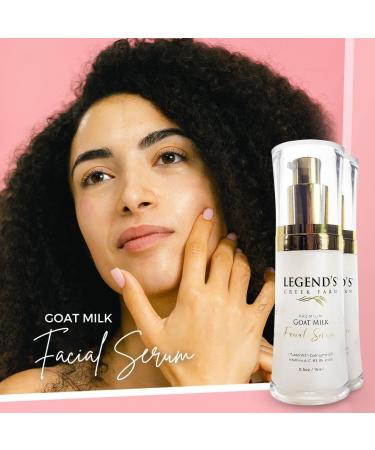 Legend's Creek Farm Goat Milk Facial Serum - Anti-Aging with Rose Water Vitamin C & Hyaluronic Acid - Fragrance-Free Moisturizer for Women - 0.5 Oz - Buy Online on GoSupps.com