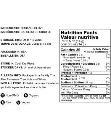 Organic Clove Powder 1lb - Non-GMO Vegan Spice - Bulk Powdered Clove Pods - Buy Online on GoSupps.com