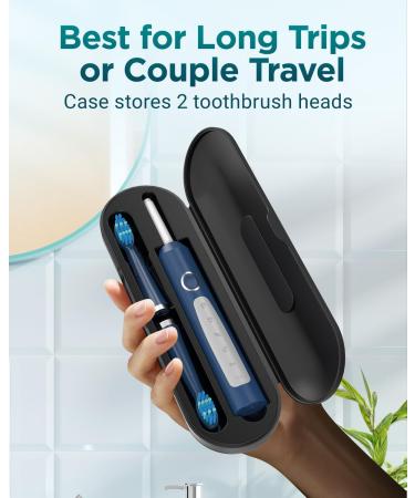 Sonic Electric Toothbrush for Adults and Kids | 8 Heads, 5 Modes, 120 Days Use, 3-Hour Fast Charge | Marine Blue, 1 count - Buy Online on GoSupps.com