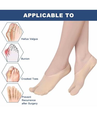 Bunions Splint Socks | Bunions Corrector Pads Bunions Relief Sleeve Brace with Soft Gel Cushion Pad for Foot Hurt Relief Toe Separator Straightener for Overlapping Skin Color - Buy Online on GoSupps.com