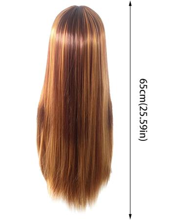 Hair Cutting Cape for Kids Wig Women's Brown Gold Piano Long Liu Hailong Straight Hair Wig Set Big Curly Wig for Women Khaki One Size - Buy Online on GoSupps.com