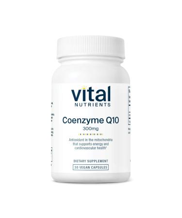 Vital Nutrients CoQ10 300mg | Vegan Supplement | Potent Antioxidant of CoEnzyme Q10 to Support Heart Health and Energy Levels* | Gluten Dairy and Soy Free | Non-GMO | 30 Capsules