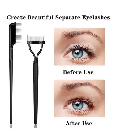 2Pcs Metal Teeth Eyelash Comb Separator - Curler & Mascara Applicator - Buy Online on GoSupps.com
