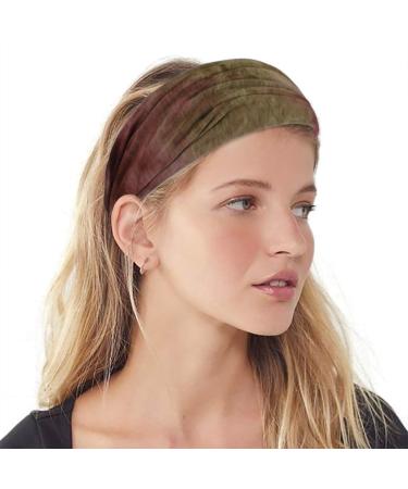 Sethexy Tie Dye Wide Frontal Elastic Head Wraps - 4 Pack Vintage Yoga & Running Headbands for Women & Girls - Wicking Hair Band - Buy Online on GoSupps.com