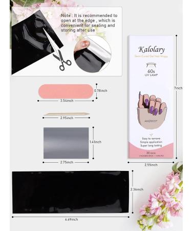 Kalolary Gel Nail Polish Strips Set (Purple) - Semi Cured Waterproof Nail Art Sticker with Nail File - For Women and Girls, UV/LED Lamp Required - Buy Online on GoSupps.com
