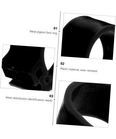 Beavorty 300 pcs Supplies Portable for Identification Clip White Leg Bird Parakeets Band Bands Pigeon Black 1.3X1.3CMx3pcs Blackx3pcs - Buy Online on GoSupps.com