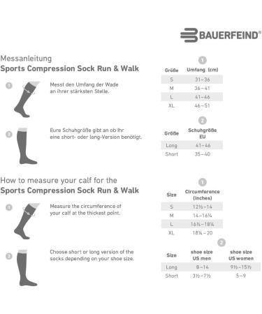 Buy BAUERFEIND Unisex Sports Compression Socks - Short Run & Walk Socks (Pack of 1) in Long Red | Best Compression for Performance & Recovery - Buy Online on GoSupps.com