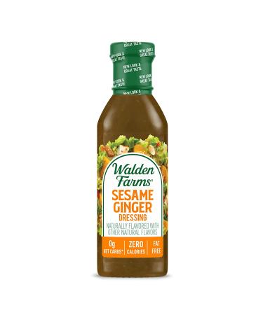 Walden Farms Sesame Ginger Dressing - 12 fl oz | Calorie-Free Flavor Boost - Buy Online on GoSupps.com