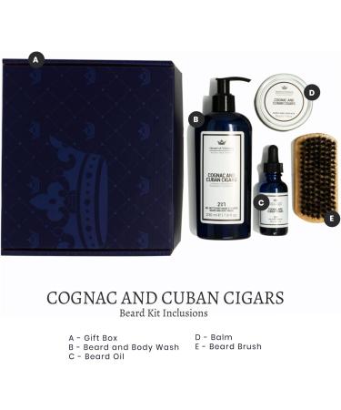 Premium Beard Care Kit - Cognac & Cuban Cigars | International Shipping Available - Buy Online on GoSupps.com