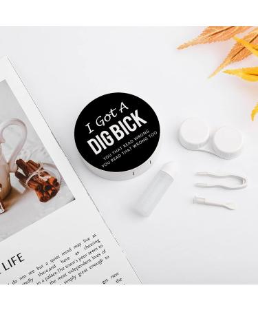 I Got A Dig Bick Round Case For Contact Lens Kit Storage Box with Mirror Printed - Buy Online on GoSupps.com