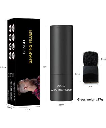 Beard Filler for Men Beard Bushy Powder Beard Shaping Filler- Black and Brown Beard Filling Pen Enhance Facial Beard Kit Mustache Repair Shape Water Proof Long Lasting Coverage (Black) - Buy Online on GoSupps.com