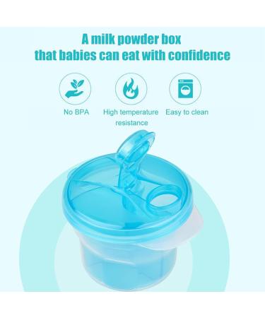 2-Pack Non-Spill Milk Powder Dispenser Pots - Portable Formula Powder Storage for Travel - Pink Blue - Buy Online on GoSupps.com