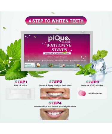 Peroxide Free Teeth Whitening Strips 14 Treatments - New Gentle Formula for Sensitive Teeth. Deep Stain Removal - Coconut Oil Sage Lemon Peel Dead Sea Salt for Beautiful Bright Smile. (28 Strips) - Buy Online on GoSupps.com