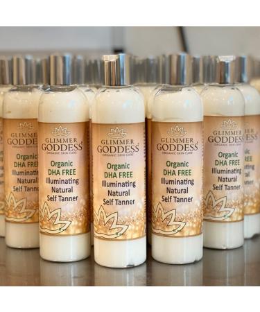 Glimmer Goddess Organic Self Tanner 8 oz - DHA Free Tanning Lotion - Buy Online on GoSupps.com