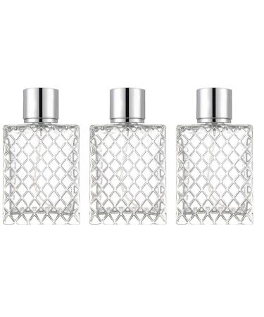 Lurrose 3pcs 100ml Square Perfume Bottles - Empty Glass Spray Atomizers for Perfume & Liquid | International Shipping - Buy Online on GoSupps.com