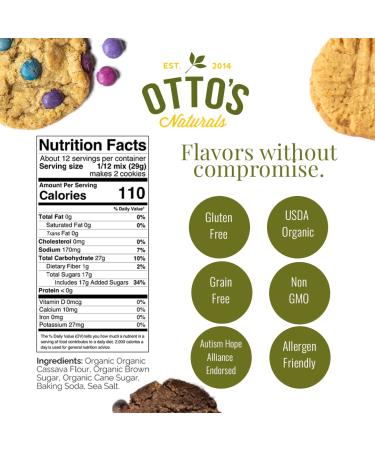 Otto's Naturals Organic Cassava Flour Cookie Mix - Gluten-Free, Non-GMO - 12.2 Oz (2 Pack) - Buy Online on GoSupps.com
