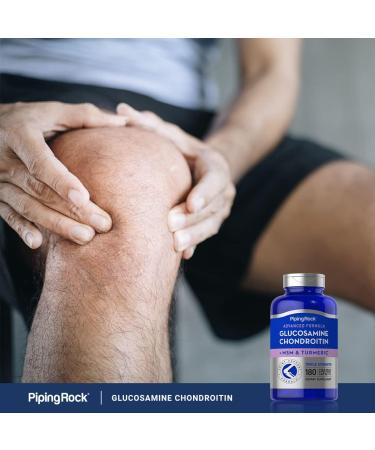 Piping Rock Glucosamine Chondroitin MSM Turmeric | 180 Caplets | Triple Strength | Advanced Supplement | Non-GMO Gluten Free - Buy Online on GoSupps.com