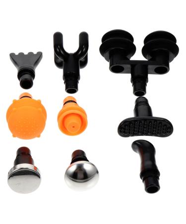 Beavorty 2 sentences 9 pieces massage head with fascia percussion massage attachments percussion massage heads athletes pain relaxing heads fitness massage accessories massage device